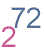 2 raised to the power of 72